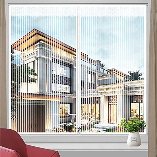 Moustiquaire magnétique 120x120 cm de fenêtre avec rideau insecte en maille auto-adhésive