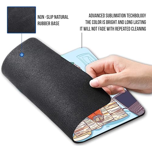 Image of Paper Plane Design - Geek Nerd - Anti Skid Non Slip Rubber Mouse Pad of Computers. Size - 9 x 7 inches.d32