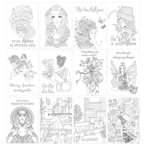 Image of Coloring Books for Adults with 30 Patterns Positive Quotes Large Print