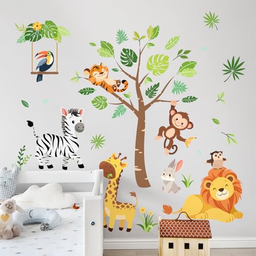 Vinilos Decorativos Jungle Animal 29x90 cm Verde