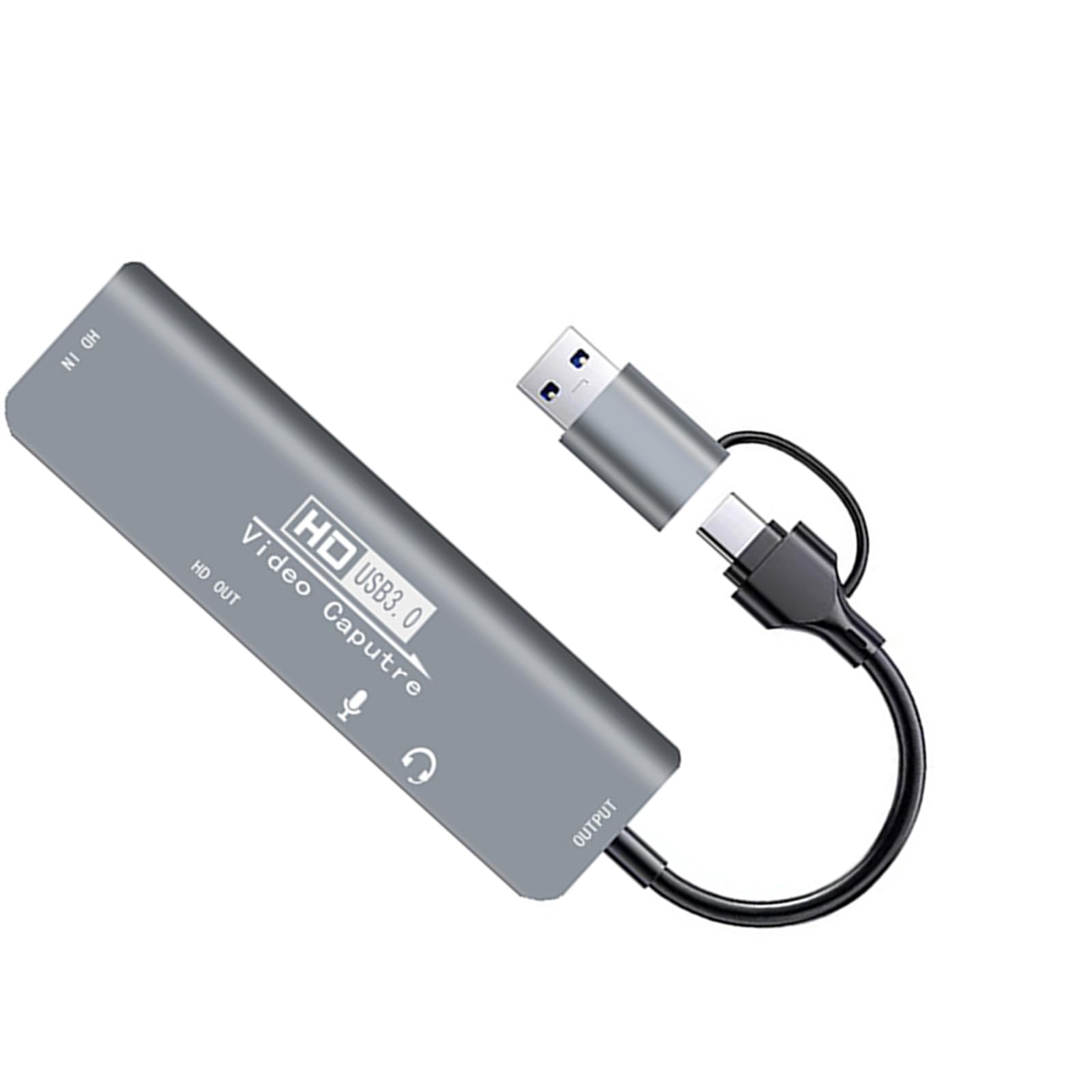 Tarjeta de captura de video multifuncional para creación de contenido 4K UHD para interfaces tipo C y USB 3.0 en varios dispositivos informáticos interfaces dobles