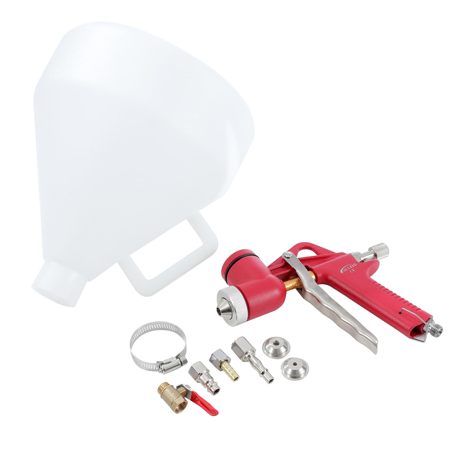 Orazio Textura Pintura Pistola Pulverizadora 5L 3 Boquillas Alimentación de Tolva de Aire Air Hopper Feed para Pared de Techo Yeso Pintura Barnizado 221471