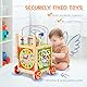 Fdlscpem Lauflernwagen aus Holz - Höhenverstellbare Lauflernhilfe mit Puzzle, und Zahlen - Pädagogisches Babyspielzeug, Premium Qualität Laufwagen für Kleinkind, Holzspielzeug für Kinder ab 1 Jahr