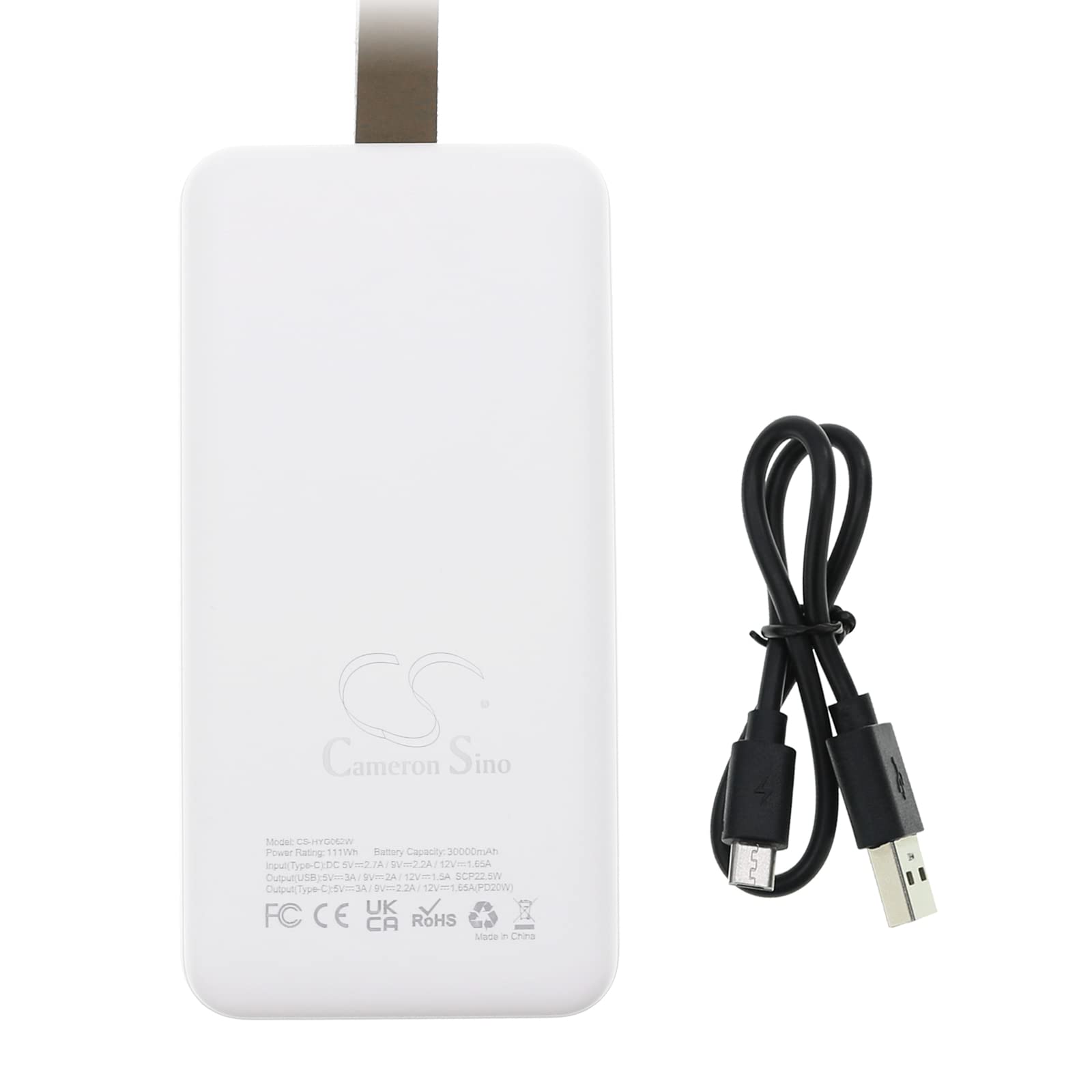 PowerBank 30 000 mAh Batterie externe pour téléphone portable : 22,5 W PD QC 3.0 - Chargeur rapide USB C avec écran LED 3 sorties et 2 entrées - Chargeur portable pour smartphones
