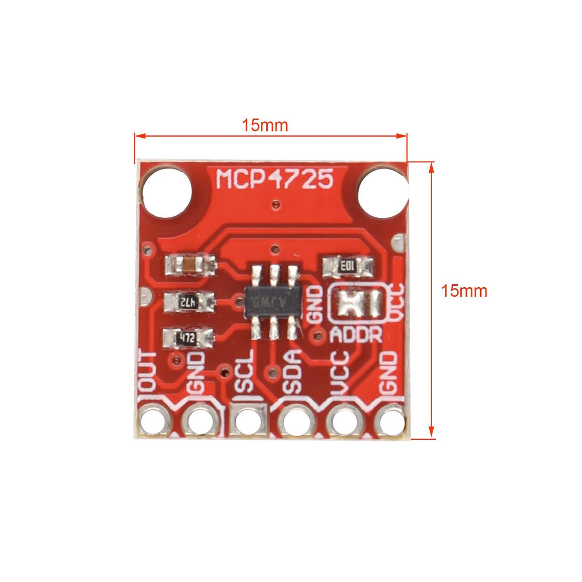 Namvo MCP4725 12-Bit I2C DAC Scheda di Sviluppo Modulo Breakout Board Per La Generazione Di Suono Di Archiviazione, Strumenti Musicali