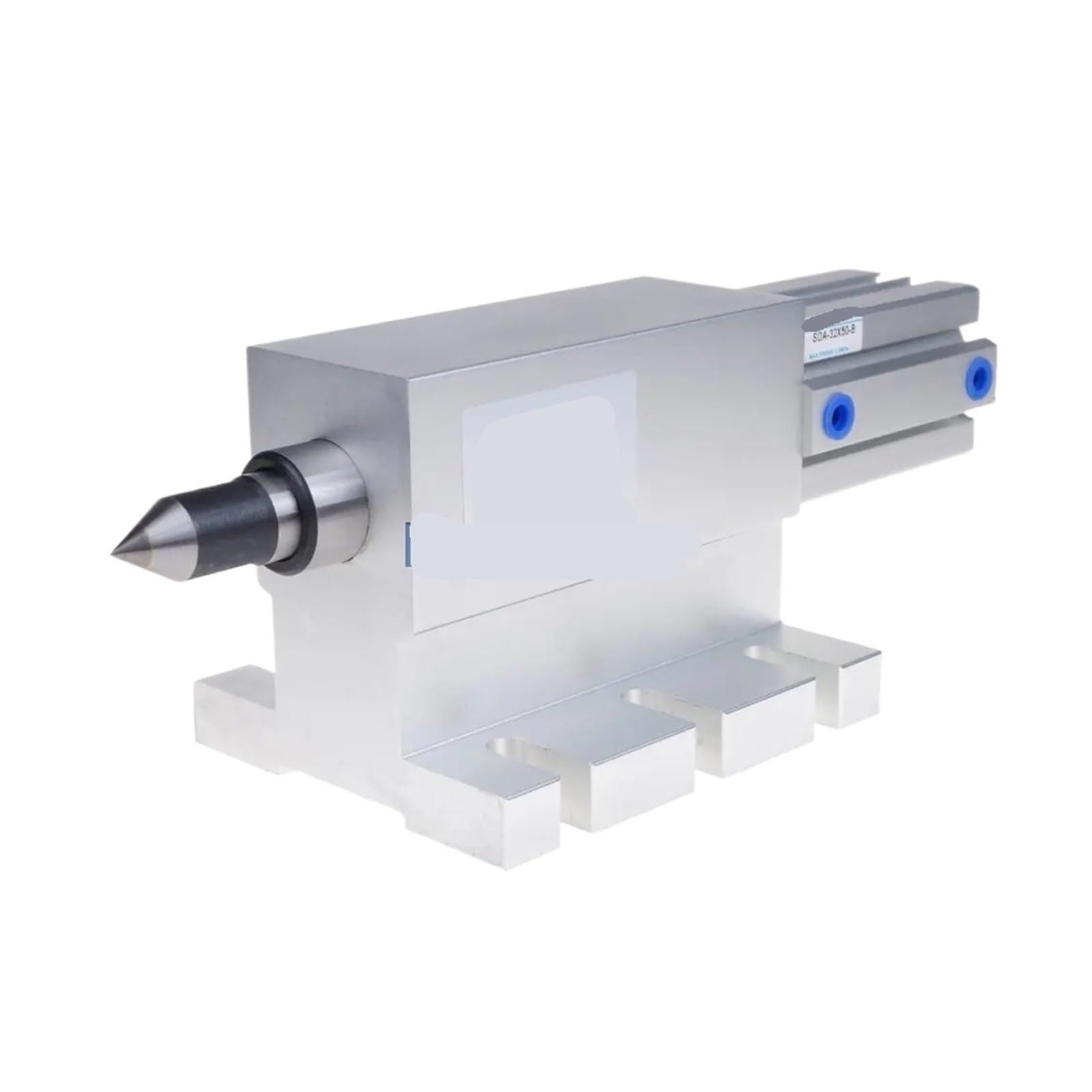 KACOME CNC Rotary indexing Tailstock TS65Q Pneumatic with Ejector pins with 65 mm Center Height for CNC Rotary Tables, milling Machines and Machine Tools(TS65Q-E)