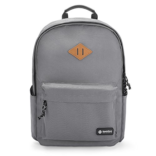 College Backpack, tomtoc 15.6 Inch Laptop Backpack Computer Bag Daypack Travel Bag School Bookbags Weekend Bag - Fits up to 15.6 Inch Laptops, Gray