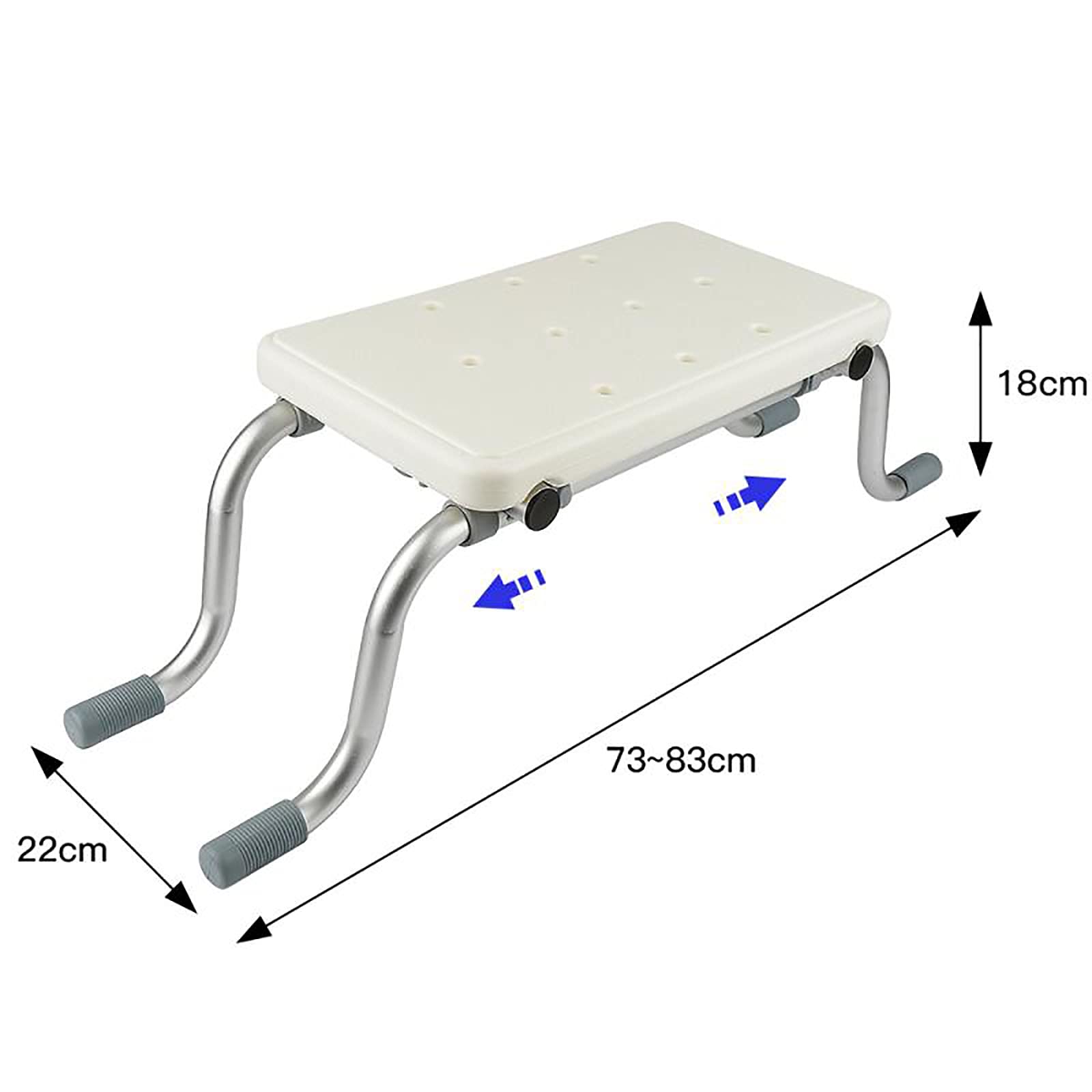 Silla de Baño Antideslizante Asiento de Bañera Ajustable Bañera Segura Banco de Ducha para Ancianos Taburete Que Ahorra Espacio en el Baño