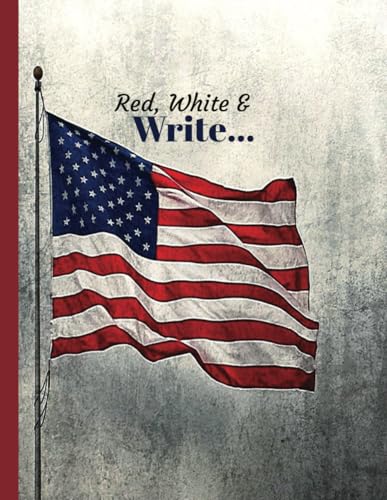 Red, White & Write...: College-Ruled Journal Style Notebook