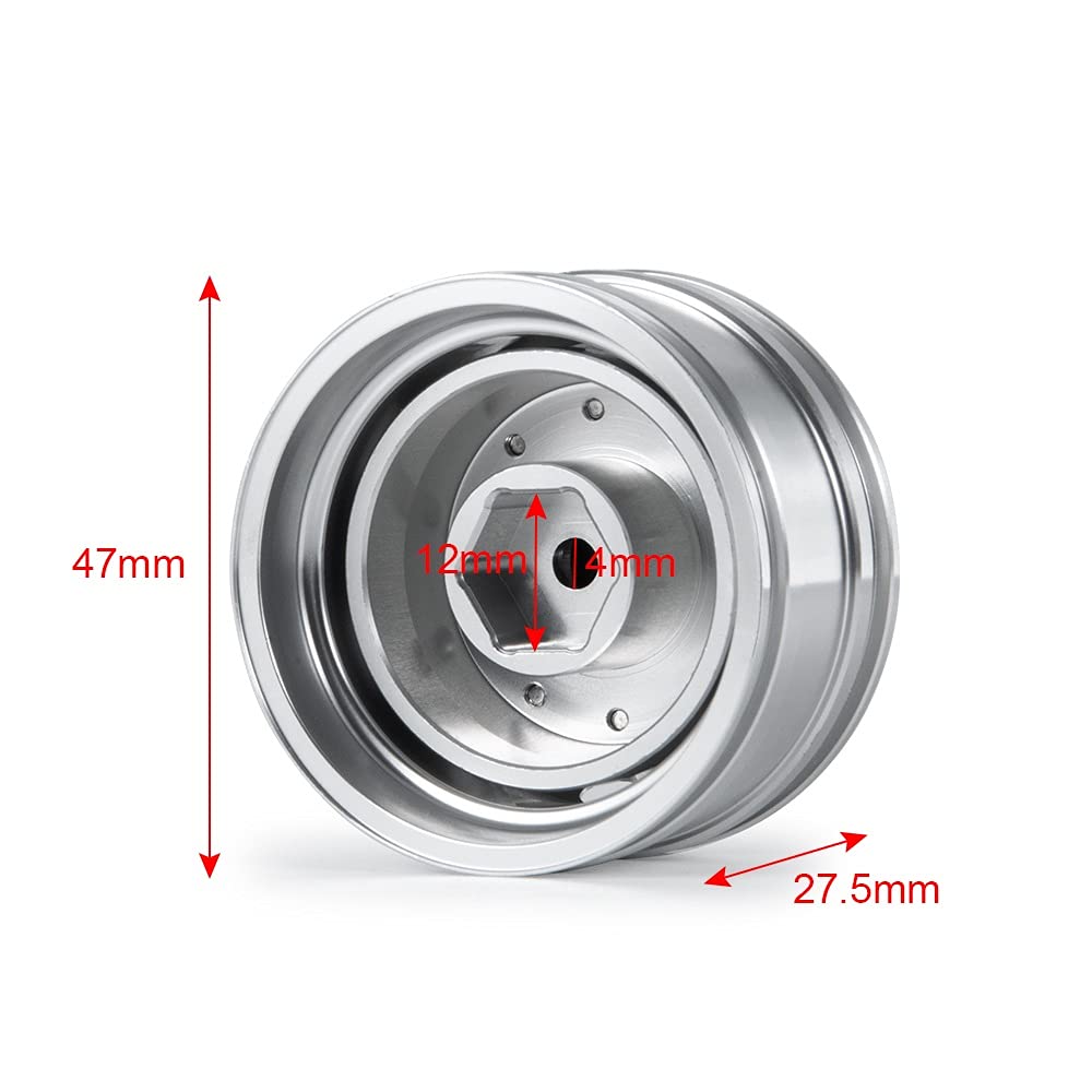 Set Ruote In Alluminio CNC Per Auto Tamiya 1/14 – Trattore E Camion RC