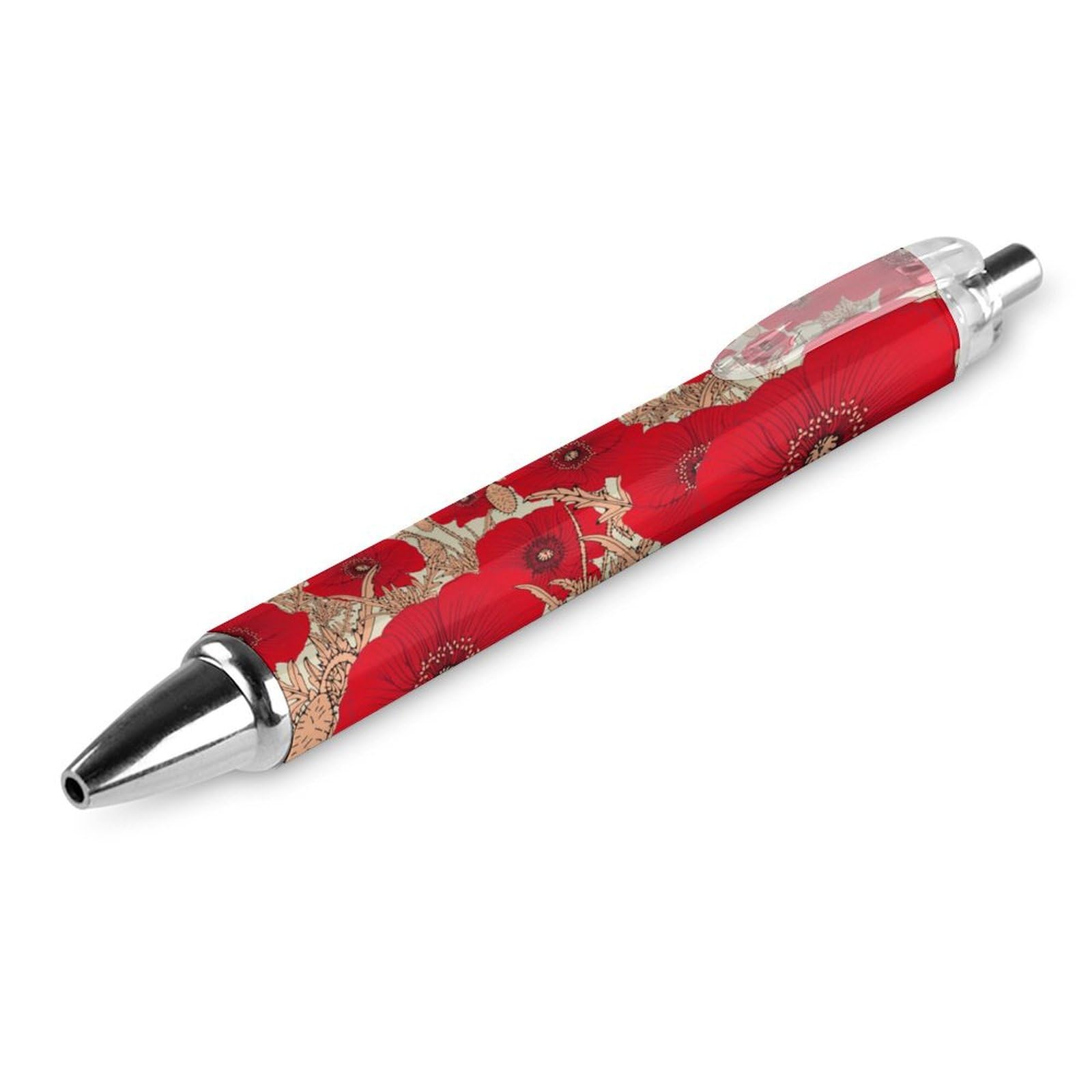 STYLO,08--Stylo à bille rétractable de grande capacité, 0.5mm, recharge