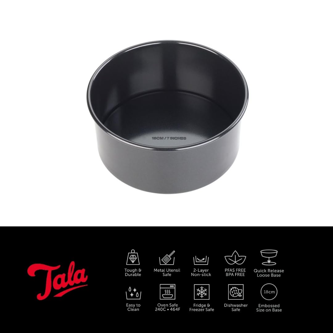 Moule à Gâteau Rond Démontable Tala Performance 15 Cm - Acier Carbone Avec Revêtement Antiadhésif Eclipse