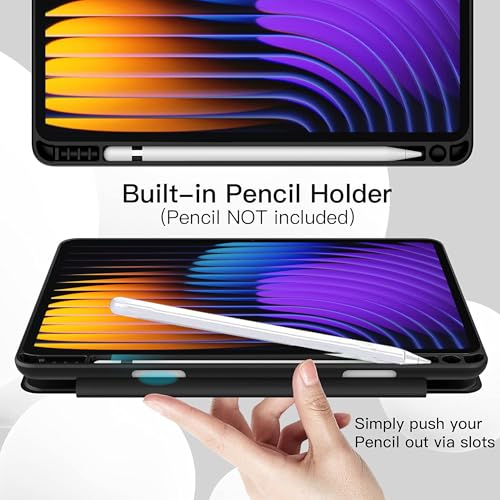 Image of TGK Trifold Cover for Xiaomi Mi Pad 7 11.2 inch Case /Pad 7 Pro with Pencil Holder (Black)