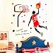 KeLay Fs 3D Basketball Wall Decals-Sports Wall Decals-Basketball Player Wall Stickers Basketball Wall Stickers for Boys Room Bedroom Decor