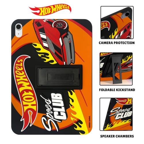 Image of Hot Wheels Kids iPad Case - 10.9 Inch Case for iPad 10th Generation (2022) & A16 11th Generation 11 inch (2025) - Tablet Cover with Stand, Shockproof Silicone Protector