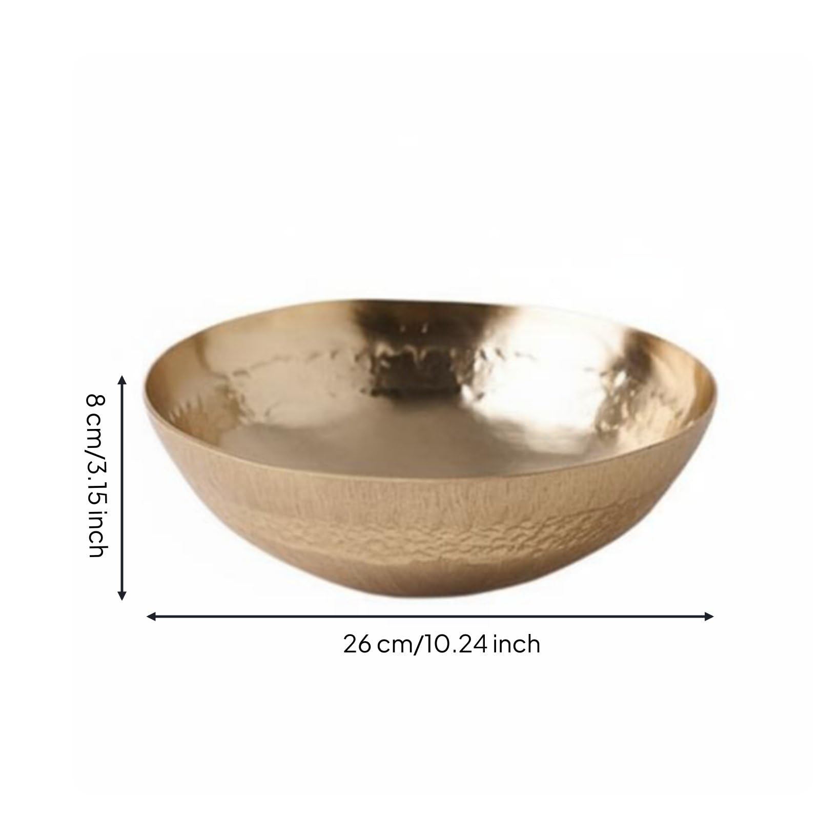 Ciotola Fatta a Mano Ciotola Decorativa Centrotavola Vassoio Servizio in Alluminio Riflessi Eleganti Stile Semplice, style to 2