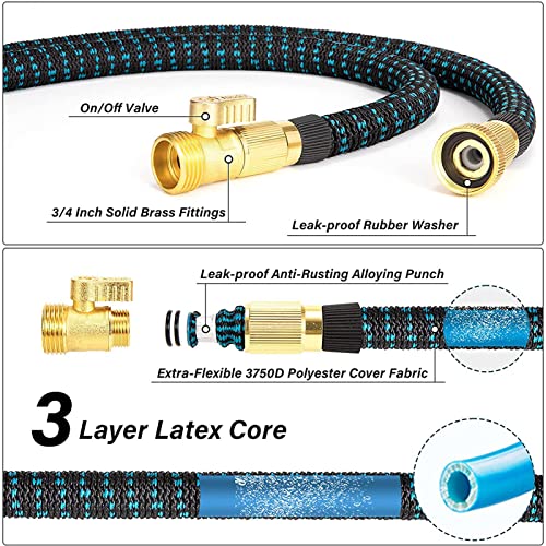 Expandable Garden Hose Expandable Garden Hose With Holder - 3 Layers Latex Core - Super Strong Brass Connector And Storage Bag For Yard, Outdoors, Rv #TOP2