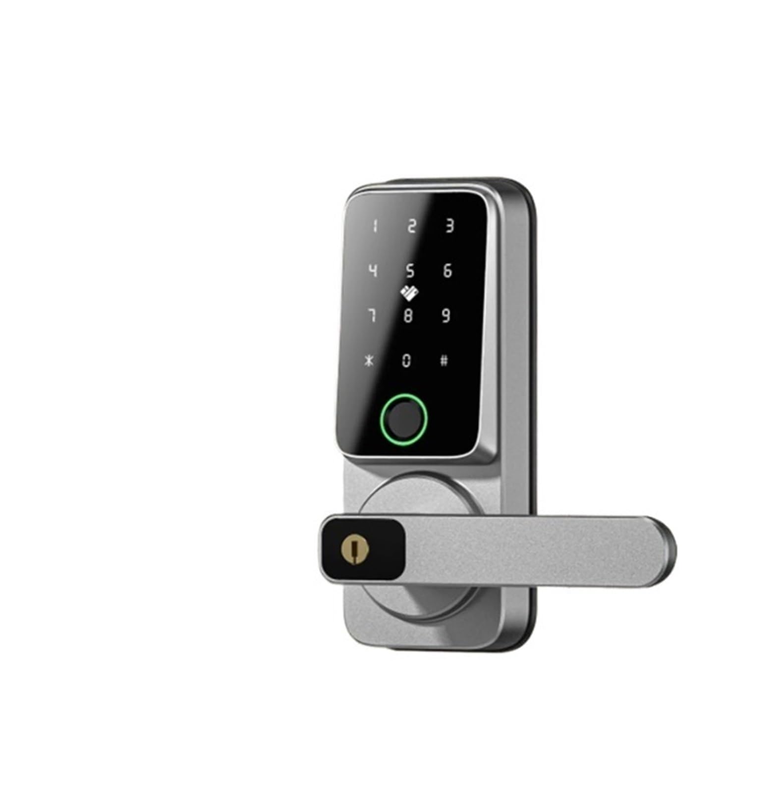 Juaksqzyi Silver Fingerprint Digital Smart Locks Biometric Electronic Keypad Door Lock For Front Door Home Office Outdoor(Silver)