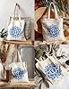 XIARON Flat Tape Handle Tote Bag soul light symbol 340g/m² thick fabric Replaces school bag M Blue #1