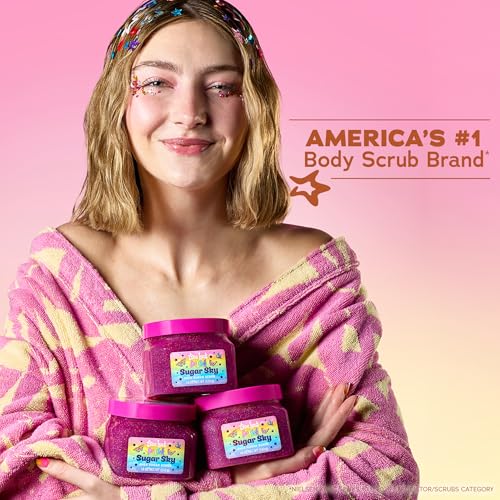Image of Lisa Frank x Tree Hut Sugar Sky Body Scrub, Exfoliating & Hydrating Sugar Scrub with Shea Butter & Essential Oils, Smooth Skin, Body Exfoliator For All Skin Types, Self Care Gifts for Women, 18 Oz