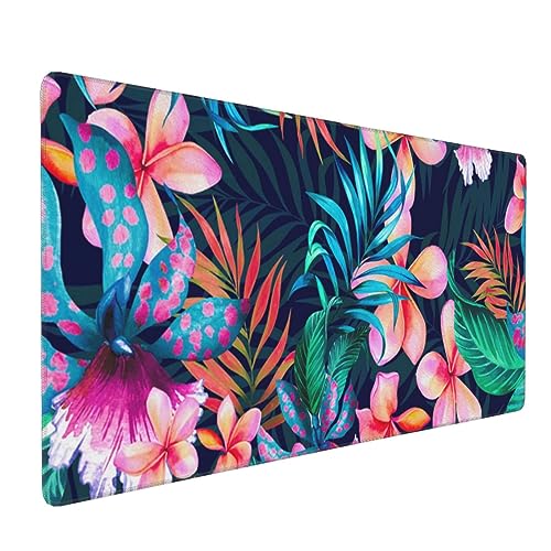 Tapis de souris antidérapant avec bords cousus pour grand bureau