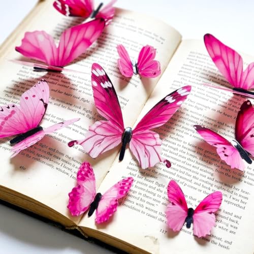 Image of SpecialYou Butterfly Wall Stickers for Home Decoration, Home Decor, Wall Decor Items for Living Room, Room Decoration Items, Stickers Sets - 12pcs (12, Pink)