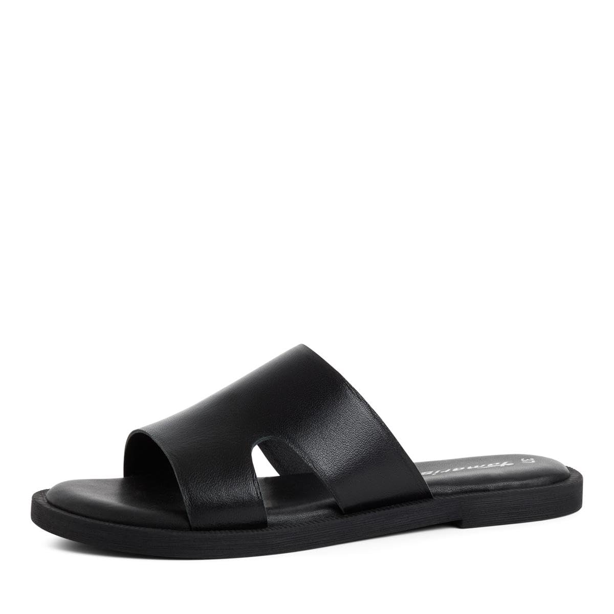 Tamaris Women's leather mules flat black 6.5 UK