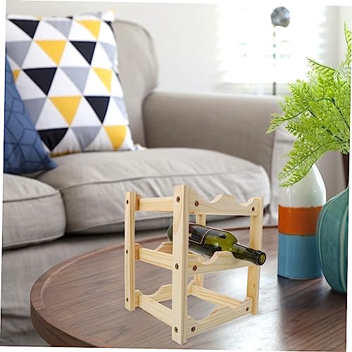 Alipis soporte para botellas de vino de madera 1pc miniatura 4