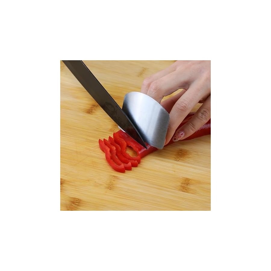 Kitchen Knife Set with Block and Sharpener 16 Pcs German Stainless Steel Knife Block Set with Cutting Board, Finger Protector for Cutting Food and Knife Sharpener Knives Set for Kitchen