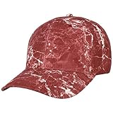 Hutshopping Brizzy Baseballcap Cap Basecap Snapback Curved Brim (One Size - Bordeaux)