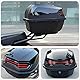 LGVOA Motorradkoffer Topcase, Topcase für Roller, Topcase Motorrad mit Sicherheitsschloss, Wasserdicht Helmkoffer für Roller Motorrad Scooter Mofa, mit Installieren Platte (Schwarz)