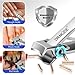 DRMODE Nail Clippers for Men Thick Nails - Large Toe Nail Clippers for Thick Nails for Senior with Wide Jaw Opening, Sharp Finger Nail Clippers Adult Cutter for Tough Nail