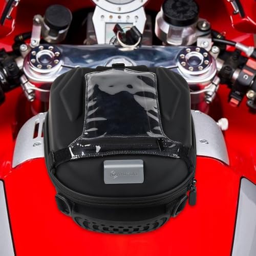 MagiDeal Motorcycle Tank Bag with Headphone Hole Multifunctional Lightweight Waterproof Riding Luggage Bag Gas Tank Bag for 450MT