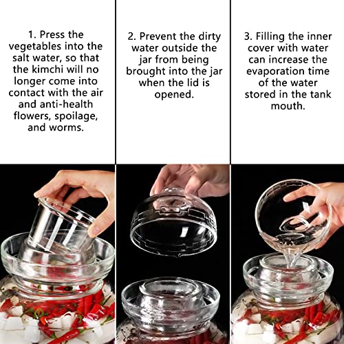 Vencer 2.5 Liter Traditional Glass Fermenting Jar With Lid And Pressure Stone,Glass Fermentation Tank For Pickling Kimchi Sauerkraut,Vhf-007 #TOP2