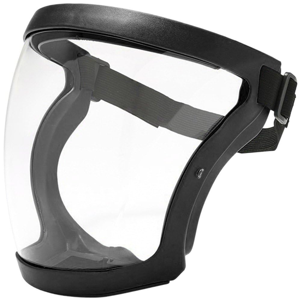 Sslvya Full Face Shield for Yard Work Woodworking, Wide View Clear Visor Full Face Super Protective Shields, Anti-fog, High-definition, Adjustable Headband