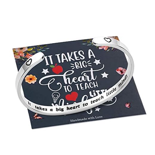 M MOOHAM Teacher Gifts for Women, Teacher Bracelet Teacher Appreciation Gifts End of Year Teacher Gifts for Teachers on Teacher’s Day, Thank You Retirement Gifts for Teacher from Student