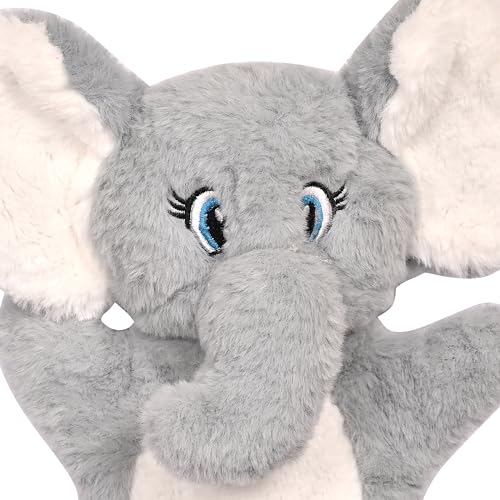 Image of Besties Hand Puppets for Kids - Soft Hand Puppets for Kids, Story Telling Puppet for Kids, Hand Puppet Toy, Plush Animals Hand Puppet Toys, Fun Play Learning Toys - Grey (Elephant)