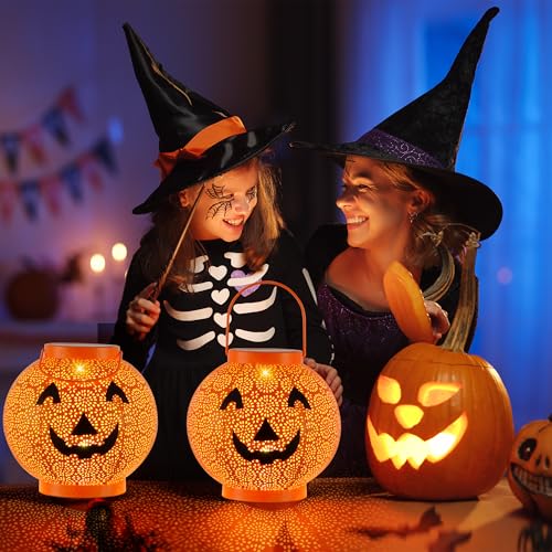 Halloween Decorations Outdoor, Solar Hanging Pumpkin Decor Lantern Lights by PerPaiMe - Used condition - Image 3