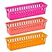 Juvale Plastic Pencil Holder for Classroom - 12-Pack, Multicolor, Slim Rectangular for Classroom Organization & Teacher Supplies