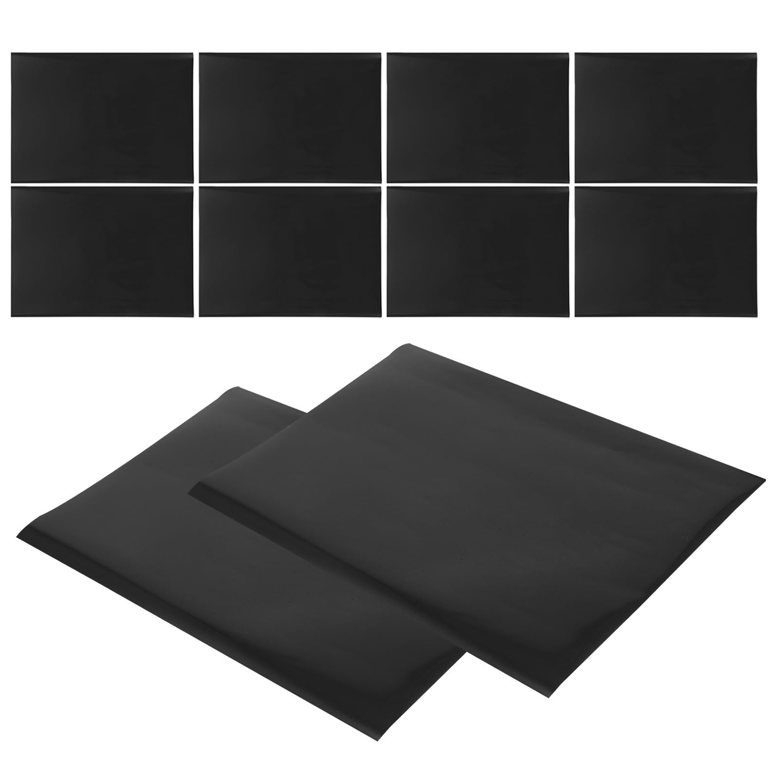 Veemoon 10 Stück Magnetische Abwischbare Tafel für Memos, Schwarz | Küchen und Gemeinschaftsräume, mit Magnetlage, Pp Oberfläche, Verstärkter Kante und Schwarzem Rahmen