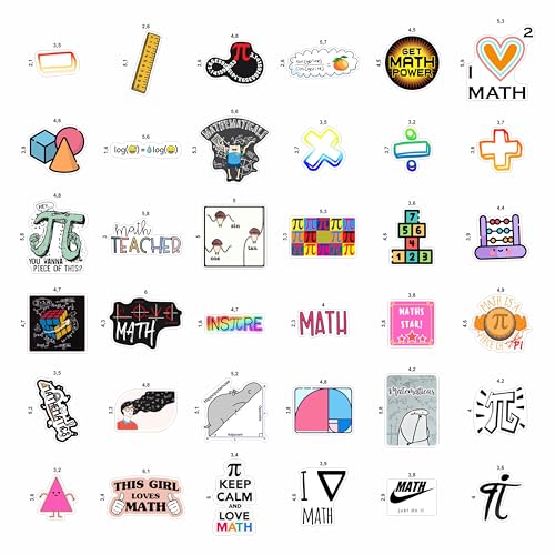 BulbaCraft Little Math Stickers - Funny Math Gifts, Lovers, Nerds and Jokes