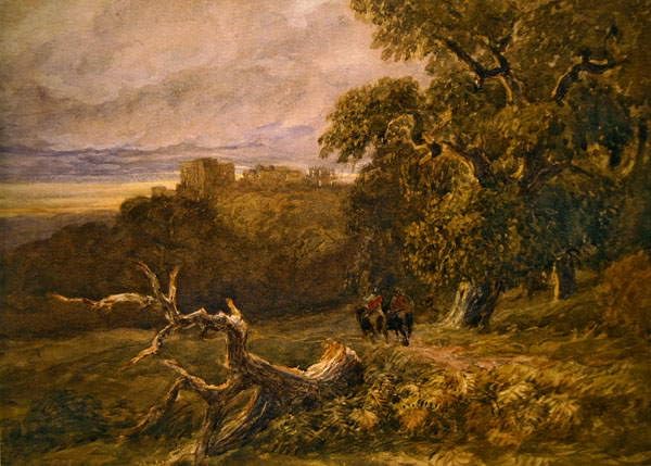 Impression d'art David Cox tableau château de Hardwicke 60x90cm pour chambre