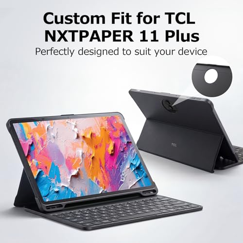 Image of TCL NXTPAPER 11 Plus Keyboard Case - Detachable Design, Multi-Angle Stand, Magnetic + Clip-in Support, Slim & Portable, Long-Lasting Battery