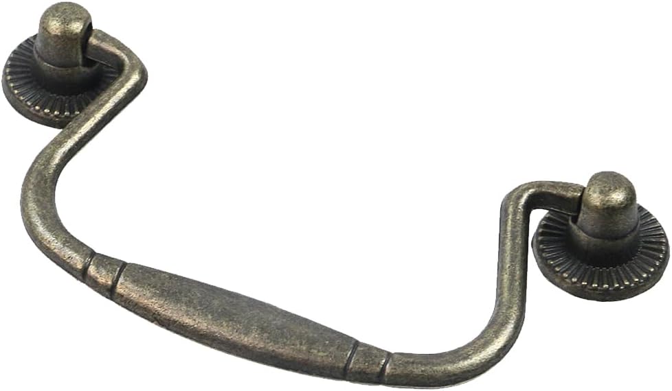 20 Pcs Bail Pulls Antique Decorative Knobs Zinc Alloy Handles Hardware for Dresser Wardrobe Cabinet Drawer Closet, Bronze