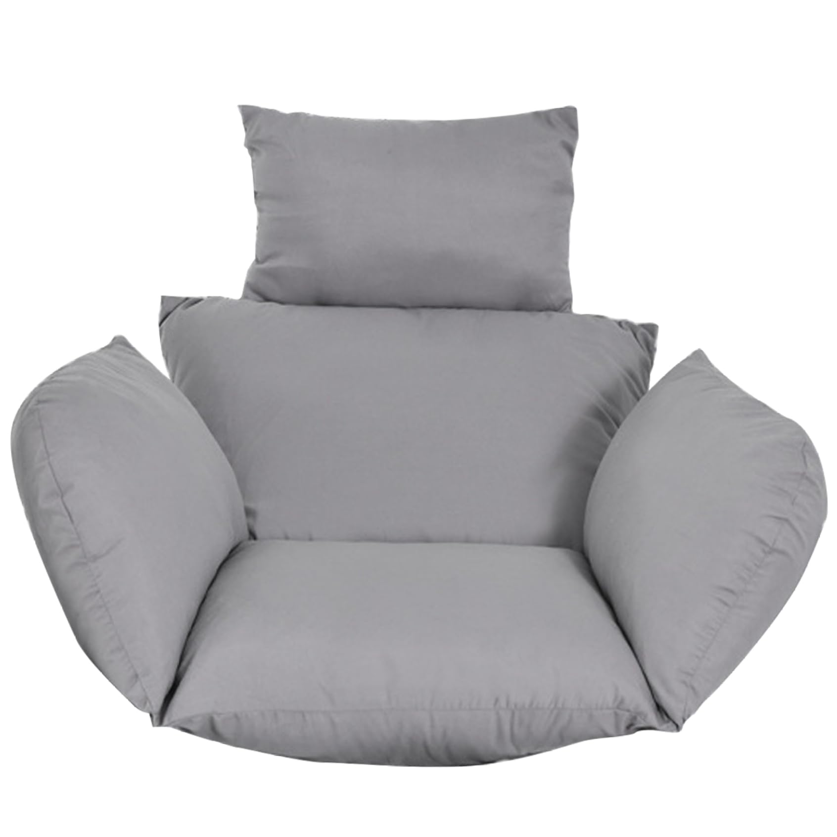 Tsawntd Chair Cushion Covers 1 Set Fade Resistant Washable Polyester Cushion Covers with Zipper & Tie for Hanging/Egg/Swing Chair, Grey Hanging Swing