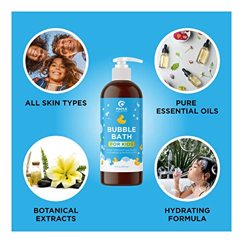 Sulfate-Free-Kids-Bubble-Bath-Relaxing-Vanilla-Lavender-Bubble-Bath-for-Kids-and-Toddlers-with-Nighttime-Blend-of-Chamomile-Oil-and-Calendula-Oil-Extra-Foamy-Moisturizing-Kids-Bath-Soap-Liquid