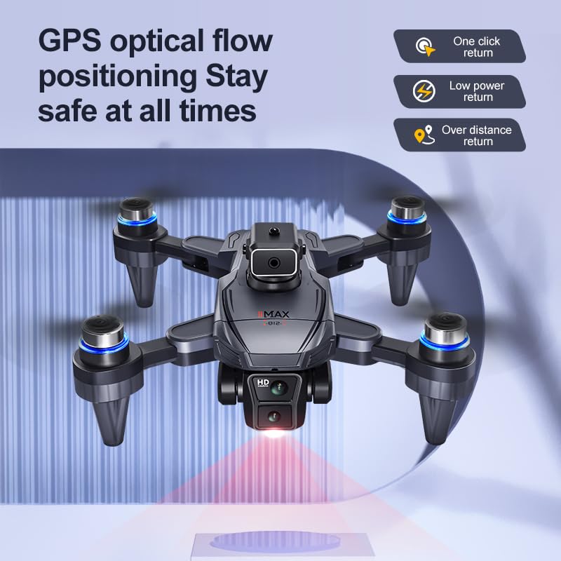 GPS-Drohne mit 4K-EIS-Kamera für Anfänger, Drohne mit Hindernisvermeidung, Fernbedienung mit Bildschirm, Bürstenloser Motor, 48 Minuten Flugzeit, Ein-Klick-Rückkehr, Kinderspielzeuggeschenke