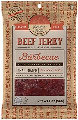 Exodus Passover Beef Jerky | Kosher (Star-K Certified) | Gluten Free (BBQ, 24 Pack) | By Aufschnitt Meats