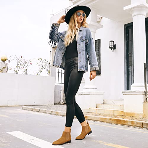 MaxMuxun Women's Ankle Boots Low Heel Chelsea Booties4