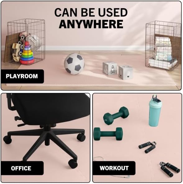 Miniatura 5 de Stalwart - Azulejos de espuma de 48 pies cuadrados, alfombra de juego suave y no tóxica para bebés, sala de juegos de niños o suelo de gimnasio en